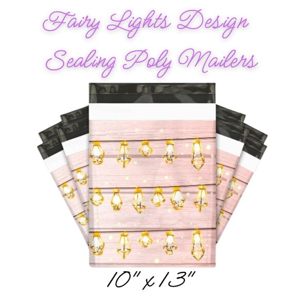 Fairy Lights Design Poly Mailers Qty 20 Size 10x13 - Picture 3 of 3
